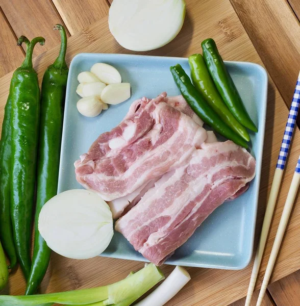 Kore yemeği domuz eti ve sebze, Samgyeopsal