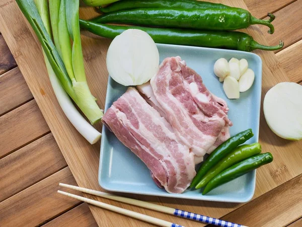 Kore yemeği domuz eti ve sebze, Samgyeopsal