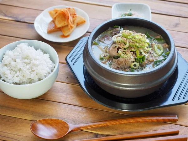 Koreański Jedzenie Zupy Lody Lody Gukbap — Zdjęcie stockowe