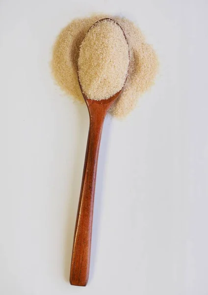 Brown Powdered Sugar Spoon — Stock Photo, Image