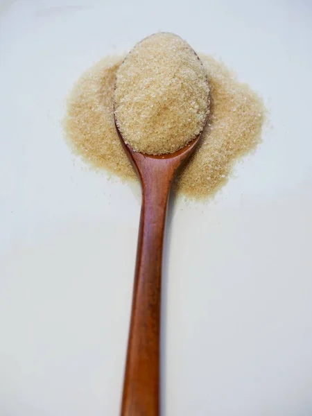 Brown Powdered Sugar Spoon — Stock Photo, Image