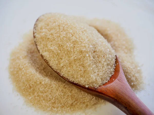 Brown Powdered Sugar Spoon — Stock Photo, Image