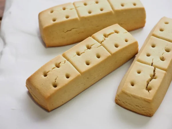 Short Bread White Dish — Stock Photo, Image