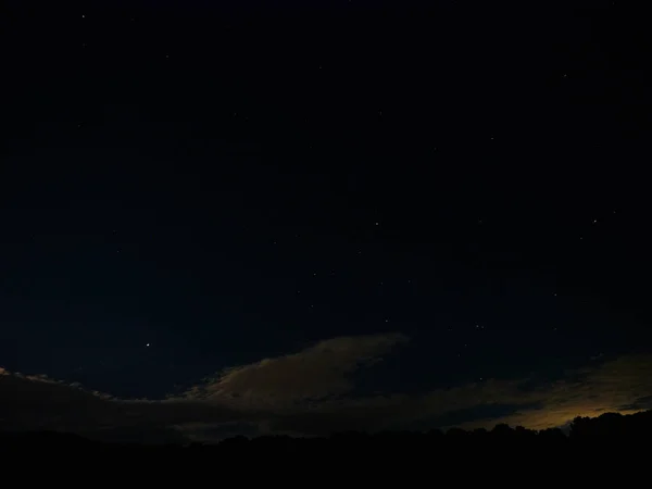 Moonlight Starlight Night Sky Seen Korea — Stock Photo, Image