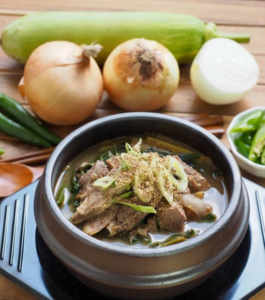 Koreański Jedzenie Koza Zupa — Zdjęcie stockowe