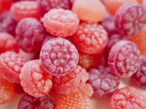Owoc Smak Cukierków Malina Truskawka Candy — Zdjęcie stockowe
