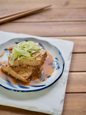 Asya gıda Tofu soya sosu, Dubu-jorim, haşlanmış soya, Braisedtofu simmered.