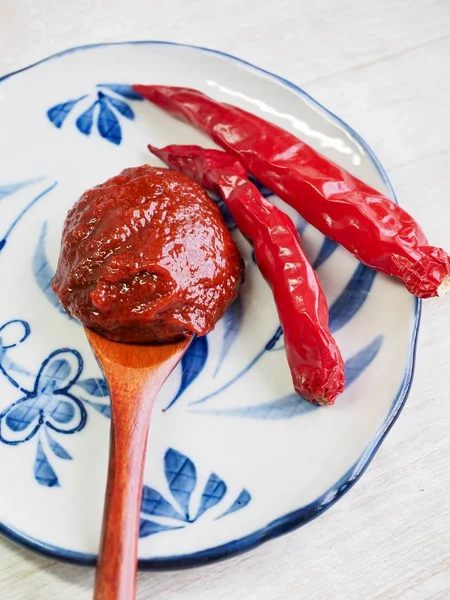 Korean Sources Red Pepper Paste Red Pepper Paste Sauce — Stock Photo, Image