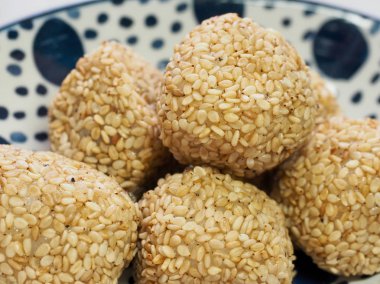  Asya gıda susam yapışkan pirinç keki