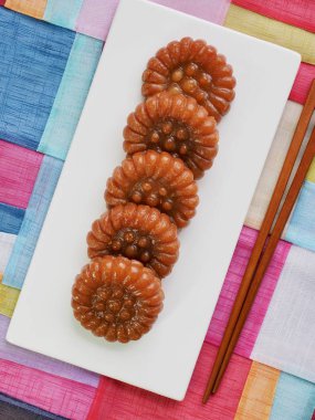 Korean traditional sweets Yakgwa, Honey Cookie  clipart