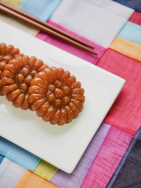 Korean Traditional Sweets Yakgwa Honey Cookie — Stok Foto