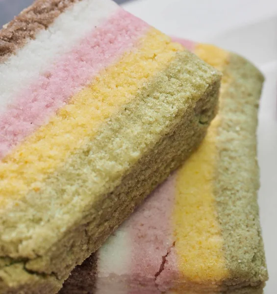 Koreanisches Essen Regenbogen Reiskuchen Und Jujube — Stockfoto