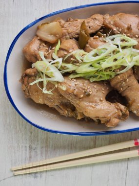 Asya gıda komposto tavuk soya sosu ile