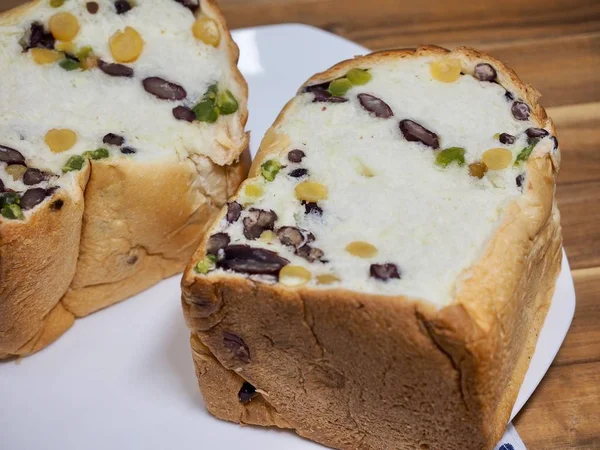 Pan Con Frijoles Merienda —  Fotos de Stock