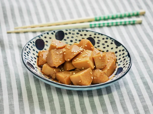 Soya Soslu Asya Gıda Haşlanmış Patates — Stok fotoğraf