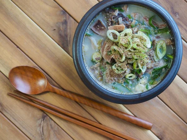 Koreański Jedzenie Zupy Lody Lody Gukbap — Zdjęcie stockowe