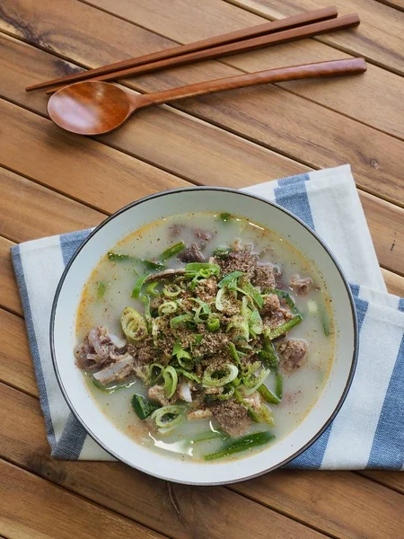 Koreański Jedzenie Zupy Lody Lody Gukbap — Zdjęcie stockowe