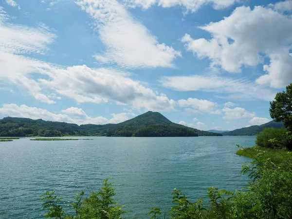 Paisaje Del Lago Daecheong Ciudad Cheongju Corea Del Sur — Foto de Stock