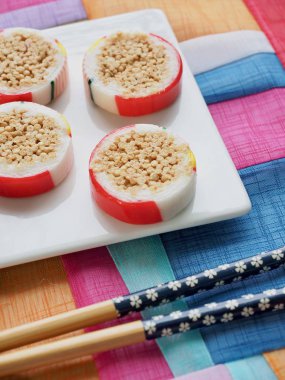 Kore geleneksel şeker, pirinç çerez 