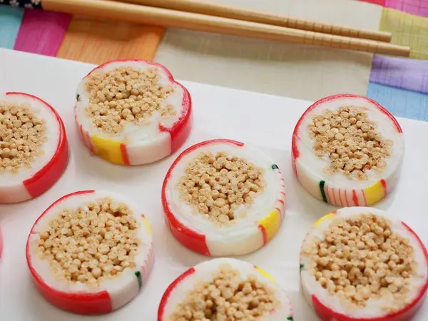 Kore geleneksel şeker, pirinç çerez 