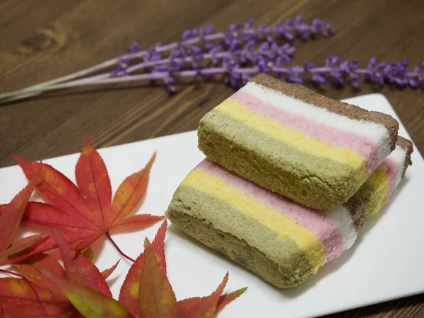 Korean food rainbow rice cake