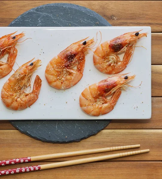Asian Food Grilled Shrimp — Stock Photo, Image