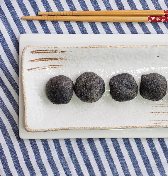 Asijské Jídlo Lepkavá Rýže Dort Sesame — Stock fotografie