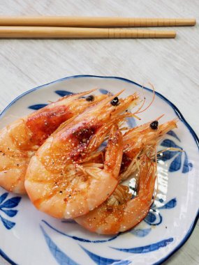 Asya gıda ızgara karides 