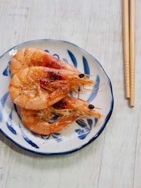 Asya gıda ızgara karides 