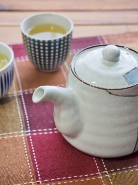 Asya geleneksel içecek yeşil çay