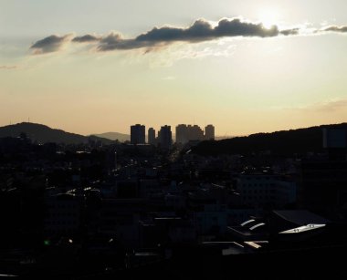 Günbatımı Cheongju City, Güney Kore