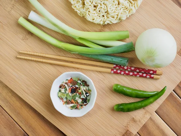 Instant Ramen Sušená Zelenina — Stock fotografie