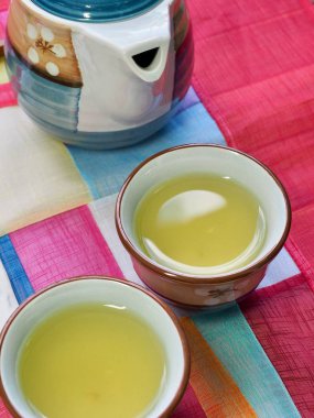 Asya geleneksel içecek yeşil çay