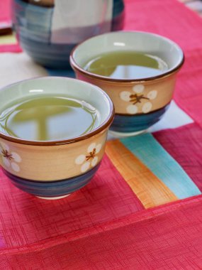 Asya geleneksel içecek yeşil çay