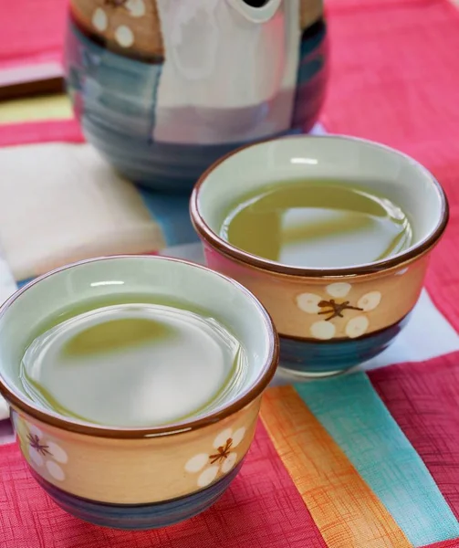 Asya geleneksel içecek yeşil çay