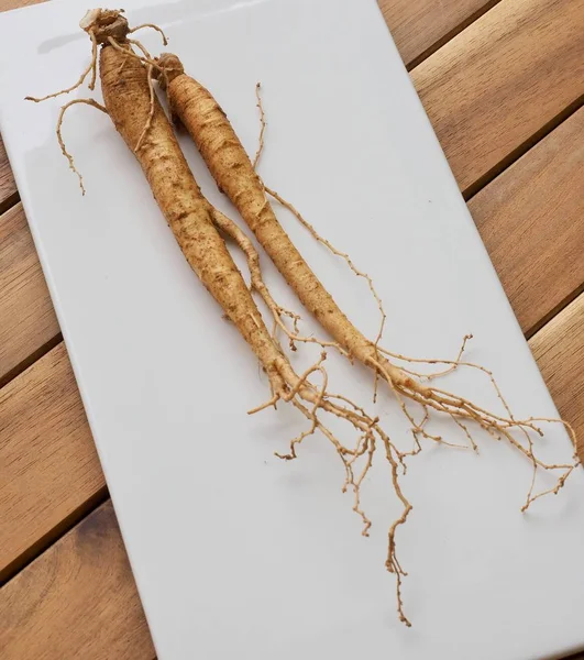 Koreaans Voedsel Vers Ginseng Susam — Stockfoto