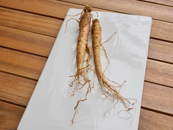 Koreansk Mat Färska Ginseng Susam — Stockfoto