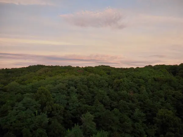 Sunset Landscape Forest Park Korea Cheongju City — Stock Photo, Image