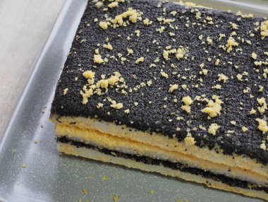 Asya gıda siyah susam yapışkan pirinç keki