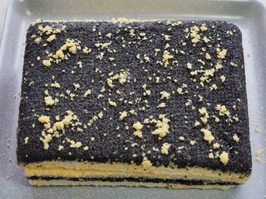 Asya gıda siyah susam yapışkan pirinç keki