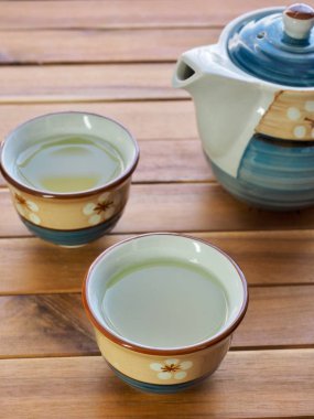 Asya geleneksel içecek yeşil çay