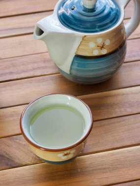 Asya geleneksel içecek yeşil çay