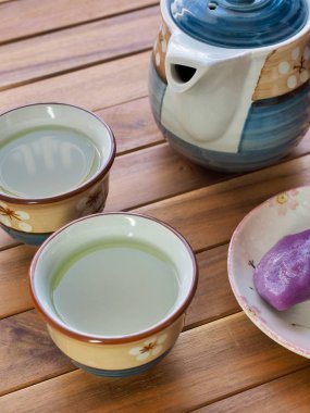 Asya geleneksel içecek yeşil çay