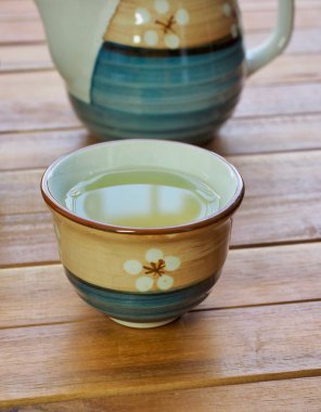 Asya geleneksel içecek yeşil çay