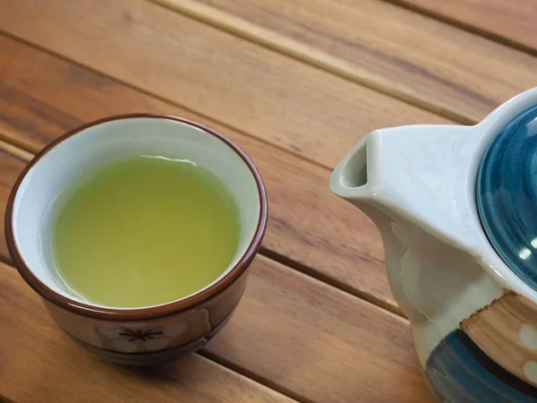 Azjatycki Napój Tradycyjnej Zielonej Herbaty — Zdjęcie stockowe