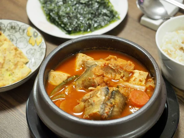 Korean Food Spicy Fish Stew — Stock Photo, Image