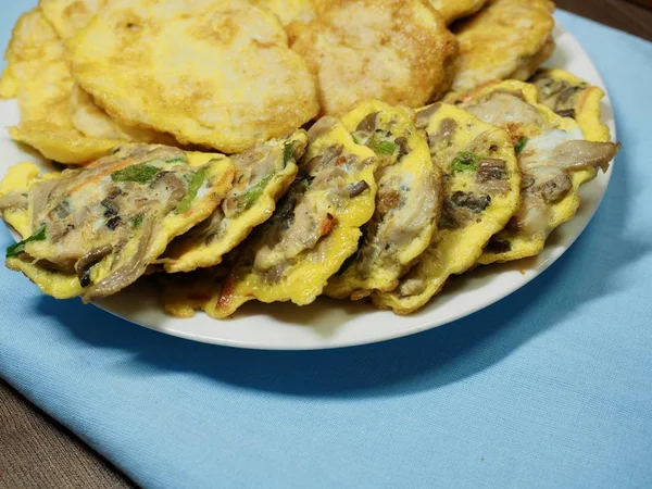 Comida Coreana Modeum Jeon Panquecas Sortidas — Fotografia de Stock