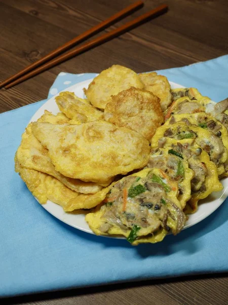 Koreanisches Essen Modeum Jeon Verschiedene Pfannkuchen — Stockfoto