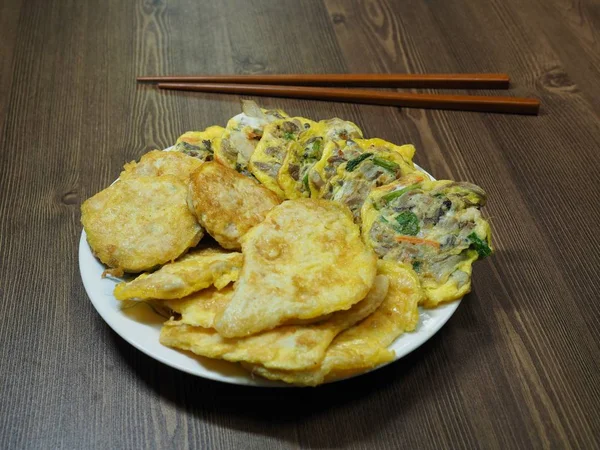 Korean Food Modeum Jeon Assorted Pancakes — Stock Photo, Image