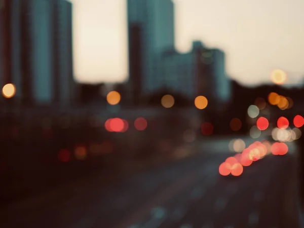 Innenstadt Nacht Straße Bokeh Verpassten Fokus — Stockfoto